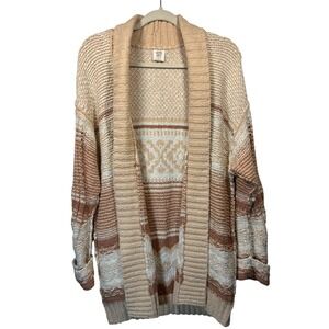 Good Hart by Matilda Jane Knit Cardigan Sweater Open Front Neutral‎ Boho Small